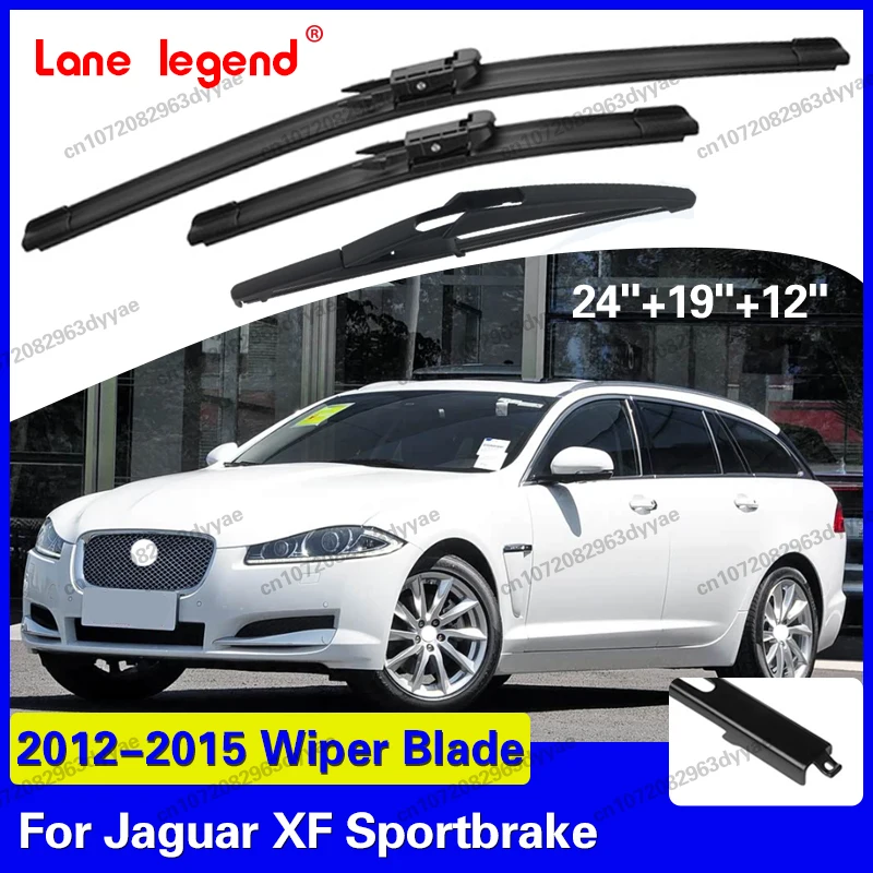 

For Jaguar XF Sportbrake 2012-2015 24"+19"+12" Front Rear Wiper Blades Brushes Cutter Accessories 2012 2013 2014 2015