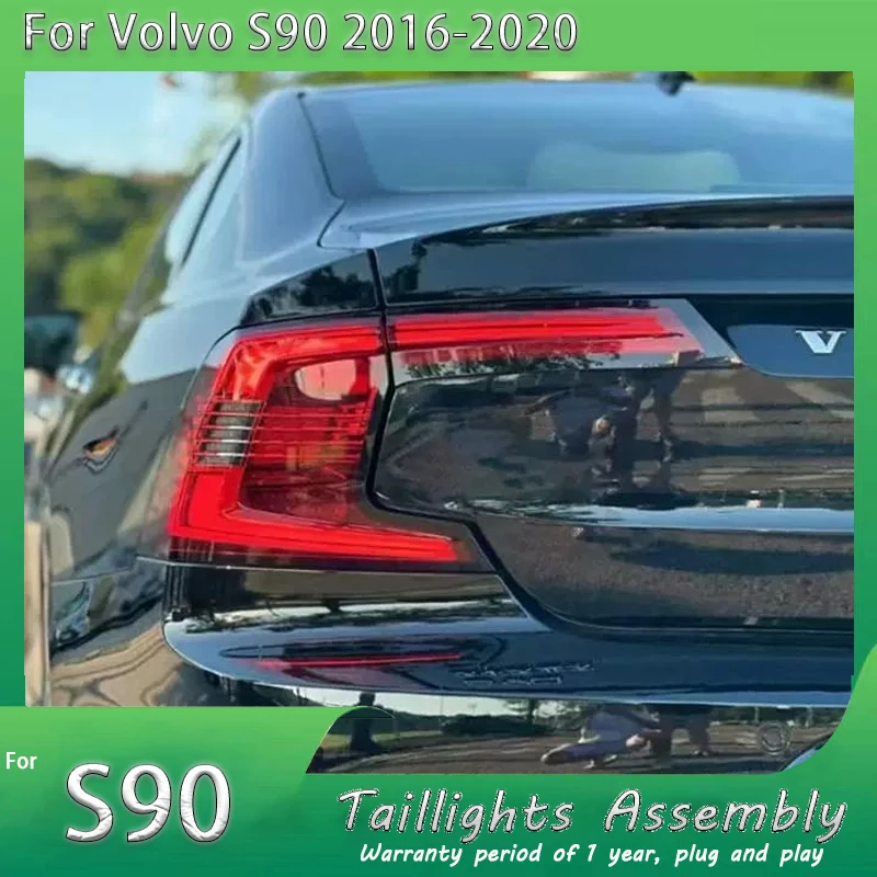 For Volvo S90 2016 2017 2018 2019 2020 Tail Light Assembly Rear Brake Light Turn Signal Light Car Accessories
