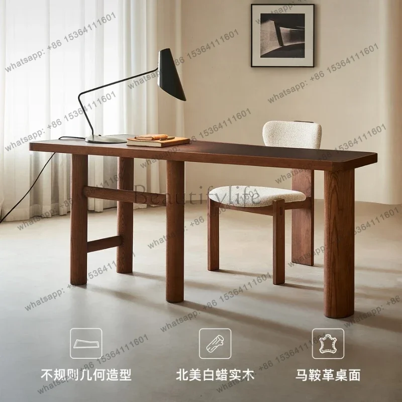 Factory Direct Solid Wood Office Desks Minimalist Vintage Style Office Desks Unconventional Office Furniture Escritorios De Ofic