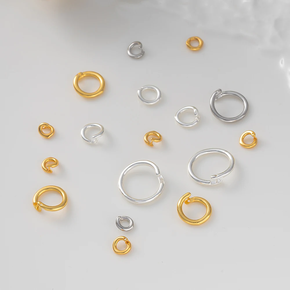 10Pcs 18K Gold Plated 4 Sizes Open Jump Rings Split Rings Connector  Locking For Necklace Bracelets Jewelry Making Accessories image 6