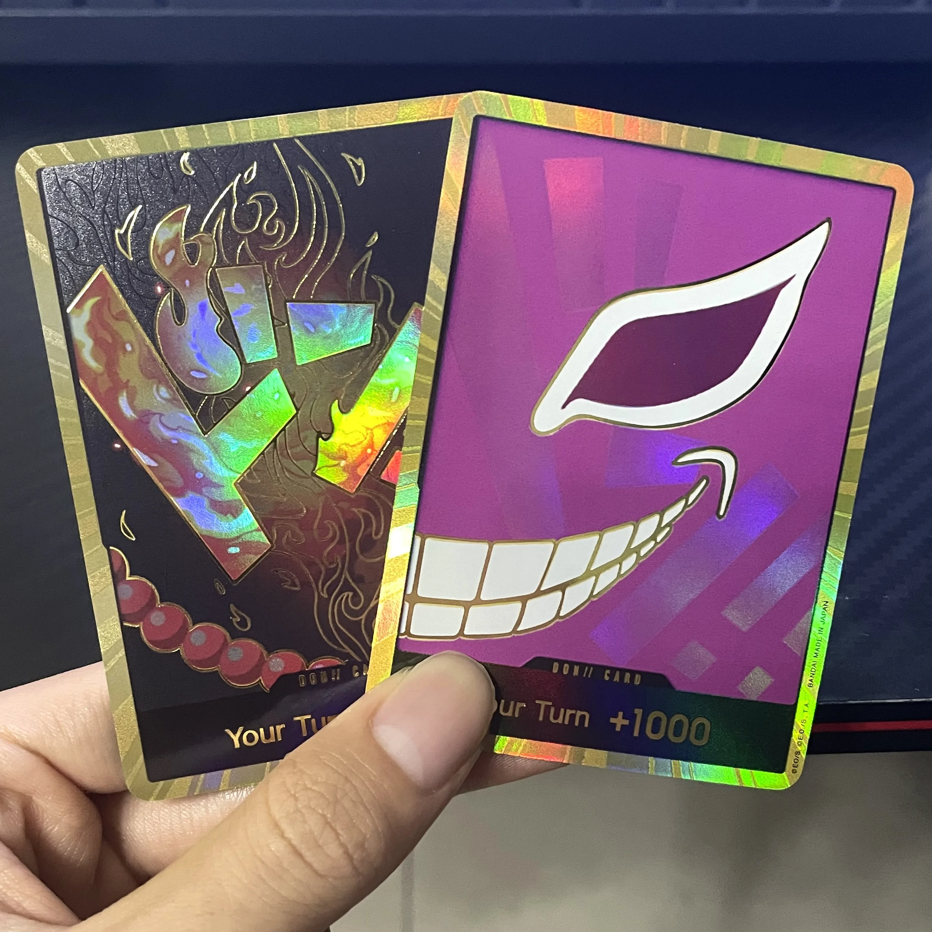 10 قطع قطعة واحدة أفضل إطار ذهبي دون!! بطاقات ACE/ENEL/WHITEBEARD/KAIDO OPCG Game Collection Proxy Card النسخة الإنجليزية