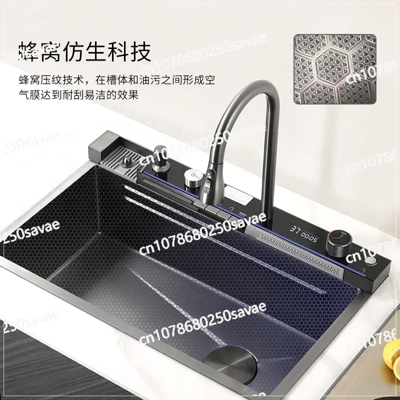 V002 Kitchen Thickened Stainless Steel Thickened Handmade Sink Vegetable Basin Dish Sink Set