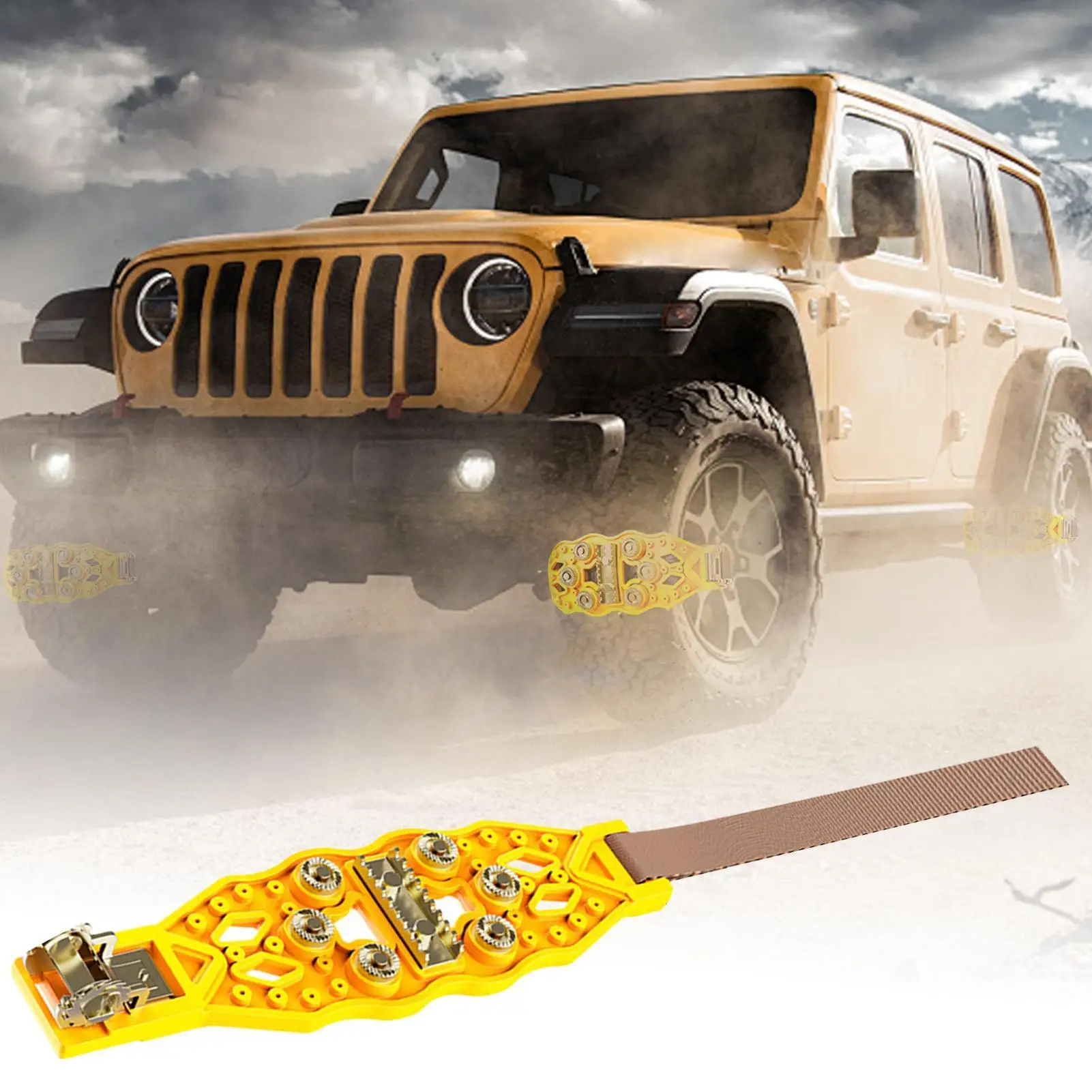 Tire Chains Heavy-Duty Anti-Slip Cleats Spikes Quiet Tire Chains For Cars For Ice Winter Hiking Trailer Offroad Lawn Fishing