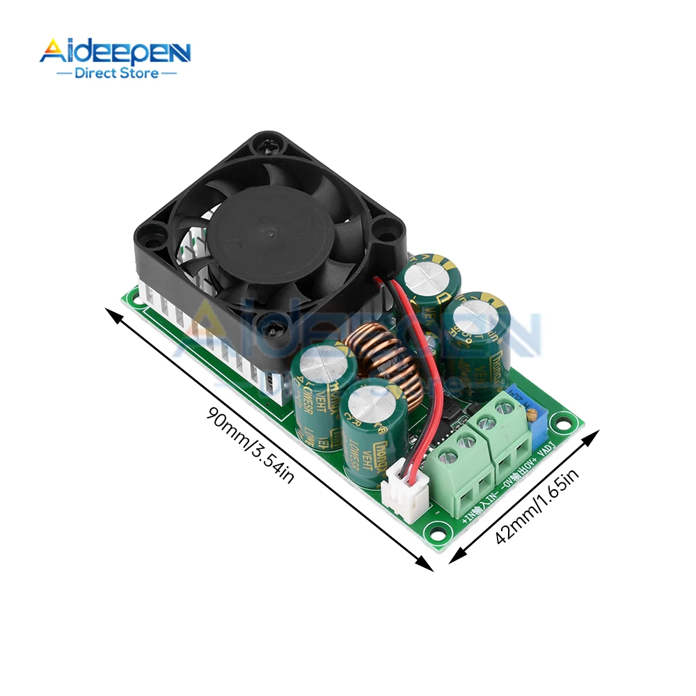 DC-DC Step-down Power Supply Module 10A Adjustable Step-down Module Voltage Regulator 24V 12V 5V 3V With Fan For Arduino