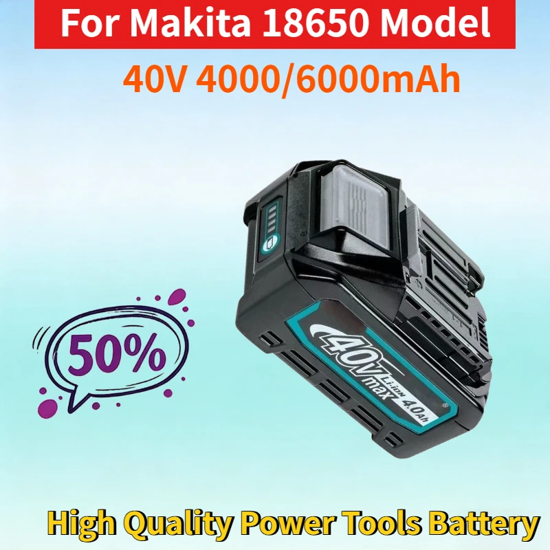 

New 40V 4000/6000mAh Rechargeable Battery for Makita 18650 Model Charging Power Source High Quality Power Tools Lithium Battery