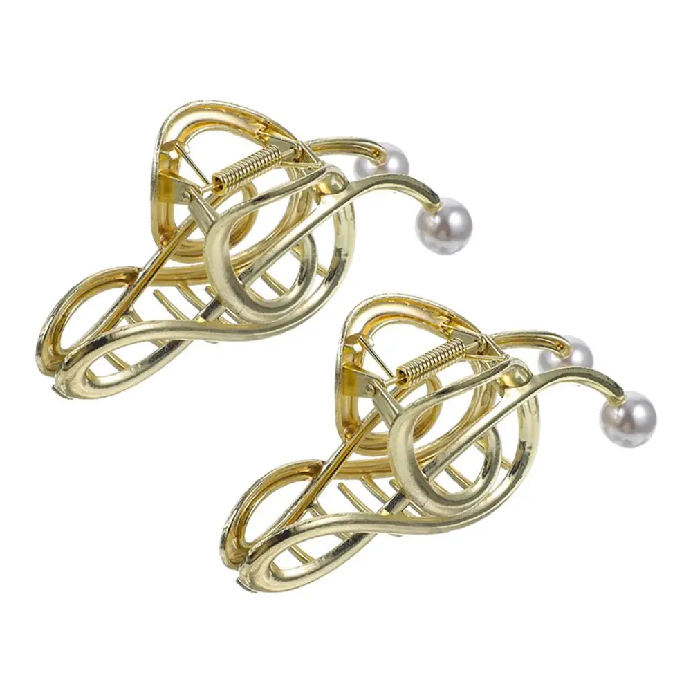 

2Pcs Silver Music Note Claw Clips for Women Large Clips For Thick Hair Large Shark Hair Accessories Metal Pins Styling