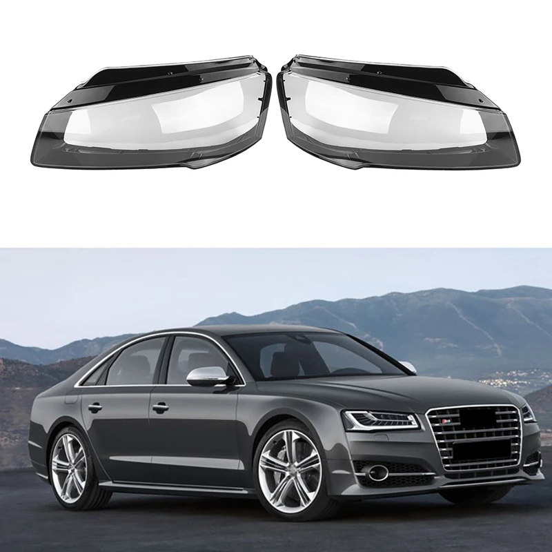 

For- A8 2014-2017 Headlight Shell Lamp Shade Transparent Lens Cover Headlight Cover Car Styling