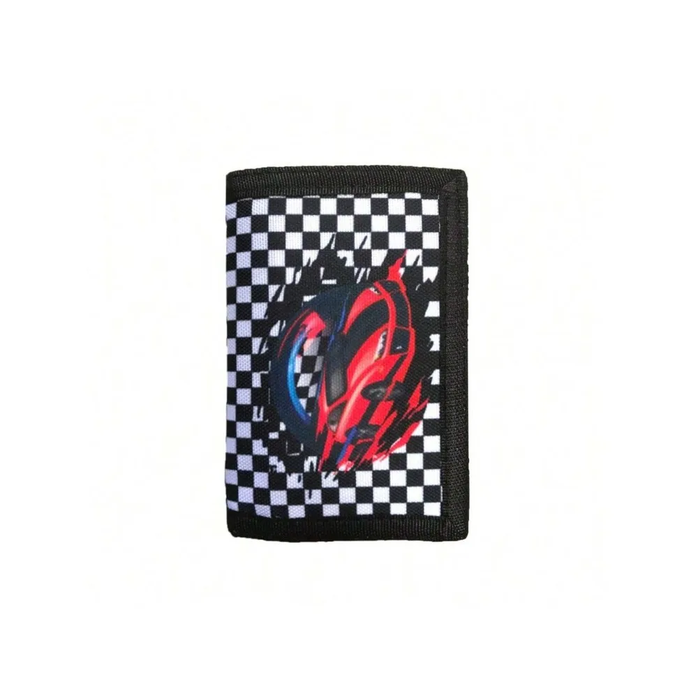 Car Wallets with Lanyard For Kids Boys Ages Trifold Wallets With Sticker And Zipper Pocket For Teens Birthday Christmas Gift