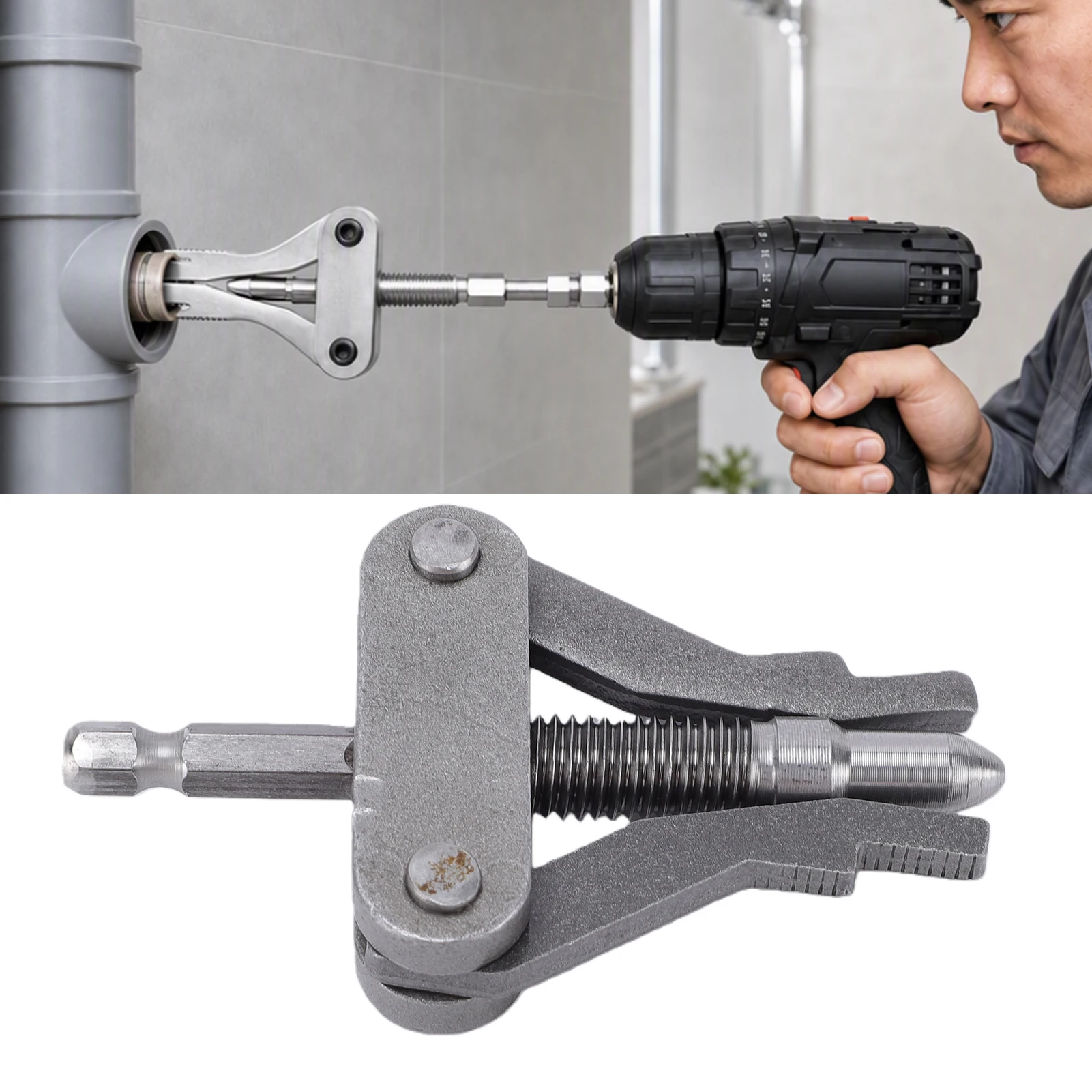 3 in 1 Pipe Valve Extractor Broken Pipe Extractor Tool for 1/2 3/4 1 Inch PPR PVC MPP Plastic Pipes Broken Pipe Extractor 2pcs