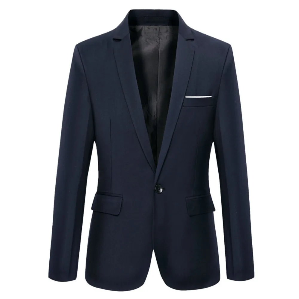 Single Piece Men's Blazer - Casual Business Formal Attire Slim - Fit Men's Suit Jacket