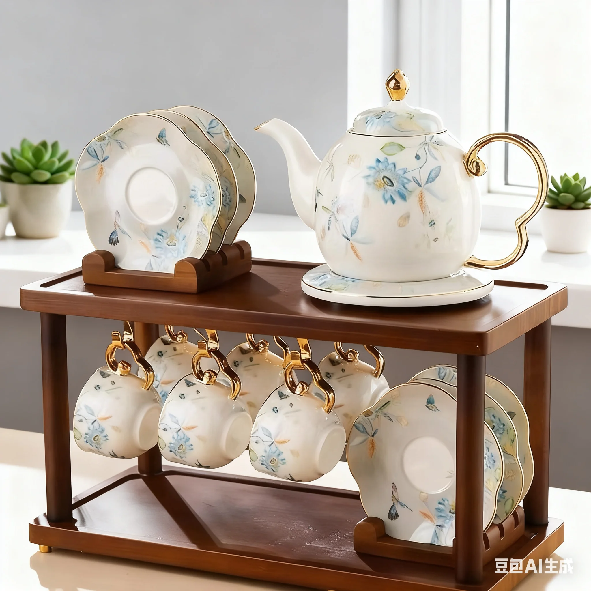 Tools Espresso Coffee Cup Set Container Kettle Children Outdoor Coffee Cup Set Ceramic Flatten Stolik Kawowy Cafe Accessories