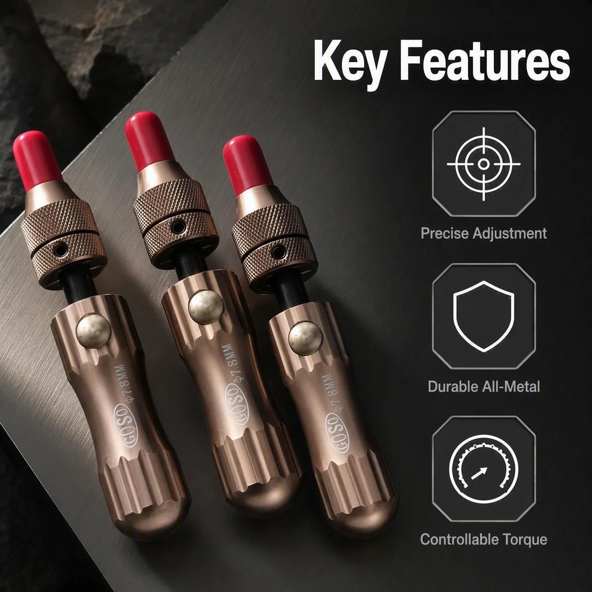 7.0/7.5/7.8 Pin Tubular Lock Picks GOSO Lengthened Advanced 7 Pin Tubular LOCKSMITH TOOLS - view 2