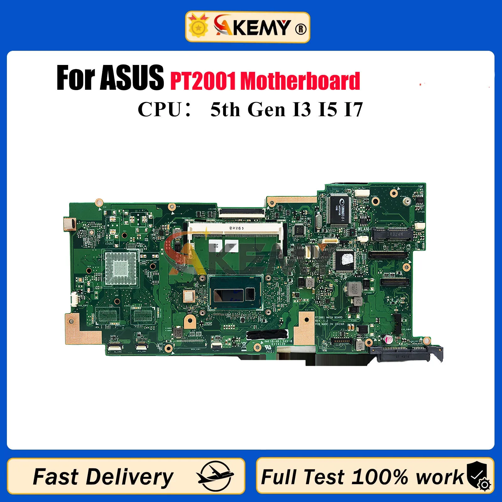 

PT2001 Laptop Motherboard For ASUS PT2001 PT2001 Notebook Mainboard With I3 I5 I7 CPU 100% tests OK fast shipping High quality