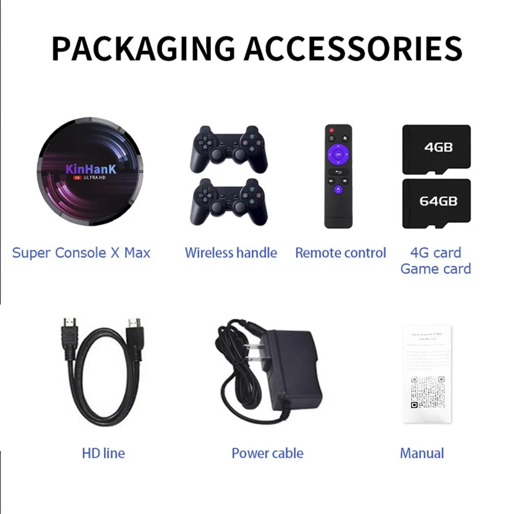 Retro Game Console Set-Top Box 4K HD Output Networks Game Set-Top For Home