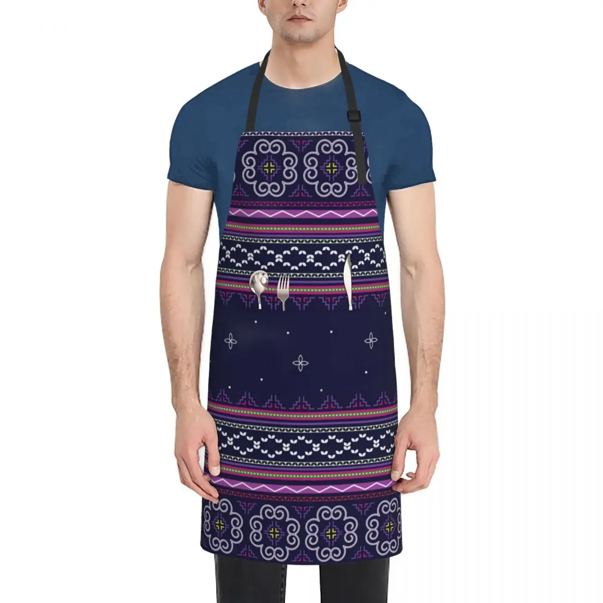 

Purple Hmong Winter Wonderland Apron Costume Waiter Kitchen And Home Items For Nail Stylist Apron