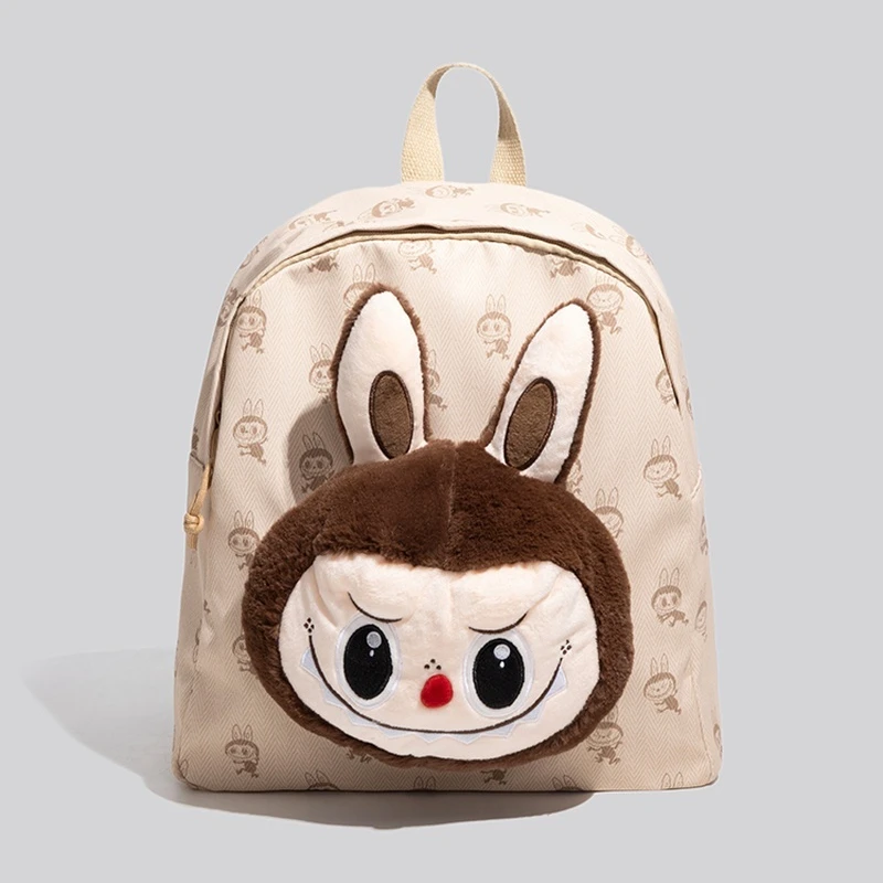 

Hot Sale Labubu The Monsters Plush Toy Character Peripheral Large Capacity Backpack College Style Girl Kawaii Outdoor Travel Bag