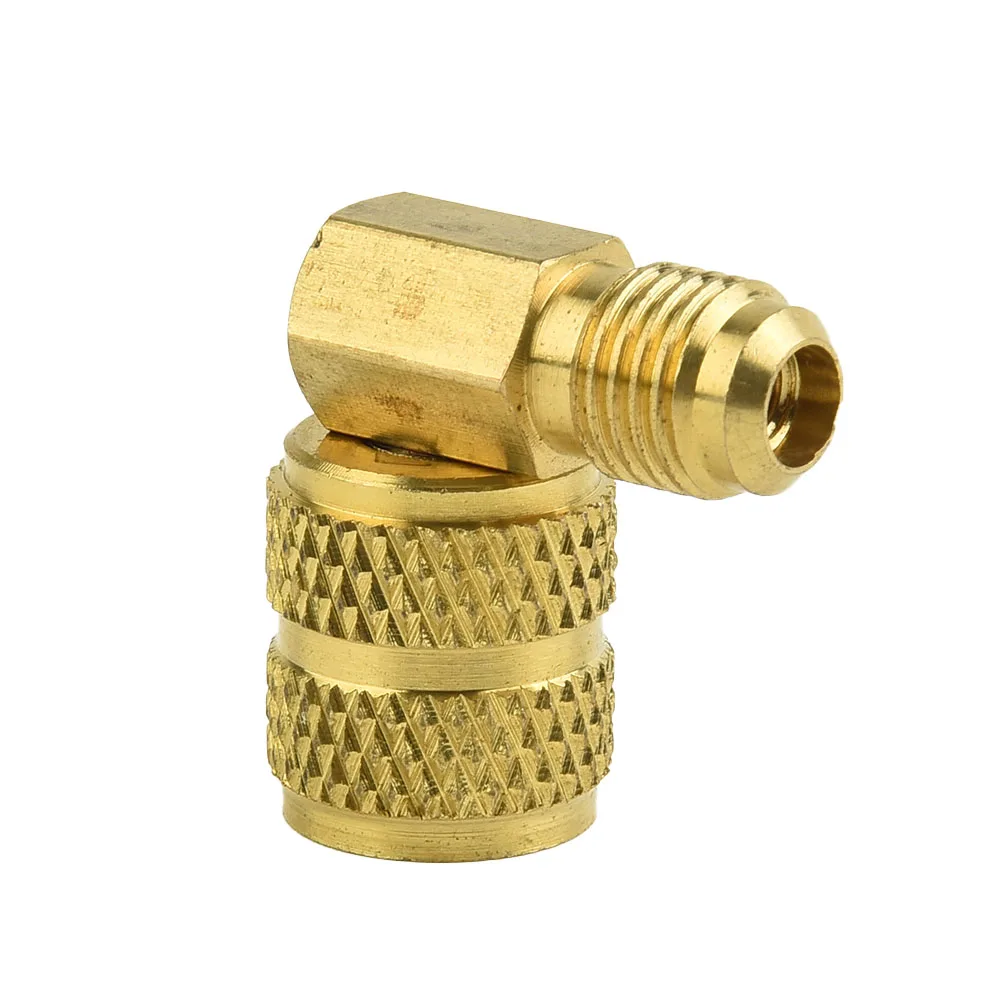 1x Air Conditioning Service Adapter M 1/4 X For 5/16 SAE With Movable Head Car Accessories Repair Air Conditioning Adapters