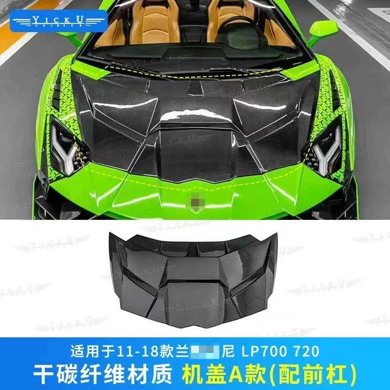 Design Auto Parts forLamborghini Aventador LP700 Upgrade Dry Carbon Fiber Body Kit with Hood Front Lip Side Skirt Diffuser