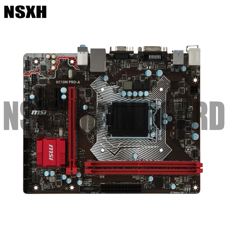 

Системная плата H110M PRO-A 32GB LGA 1151 DDR4 ATX, материнская плата 100% протестирована, полностью работает