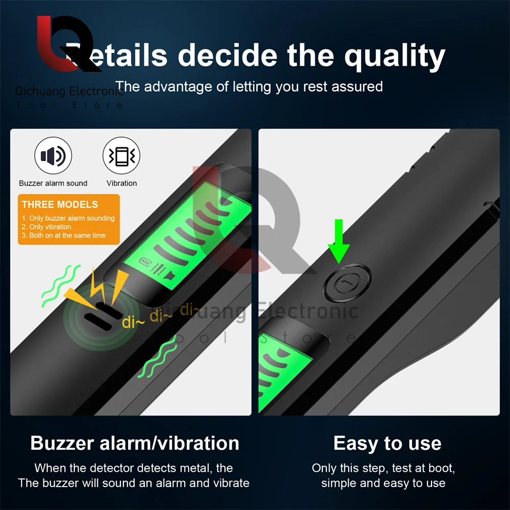 1Pcs M←tal D←tecteur De Poche Pinpointer LCD Affichage D\'alarme Haute Sensibilit← Scanner S←curit← V←rificateur Or Finder Digger