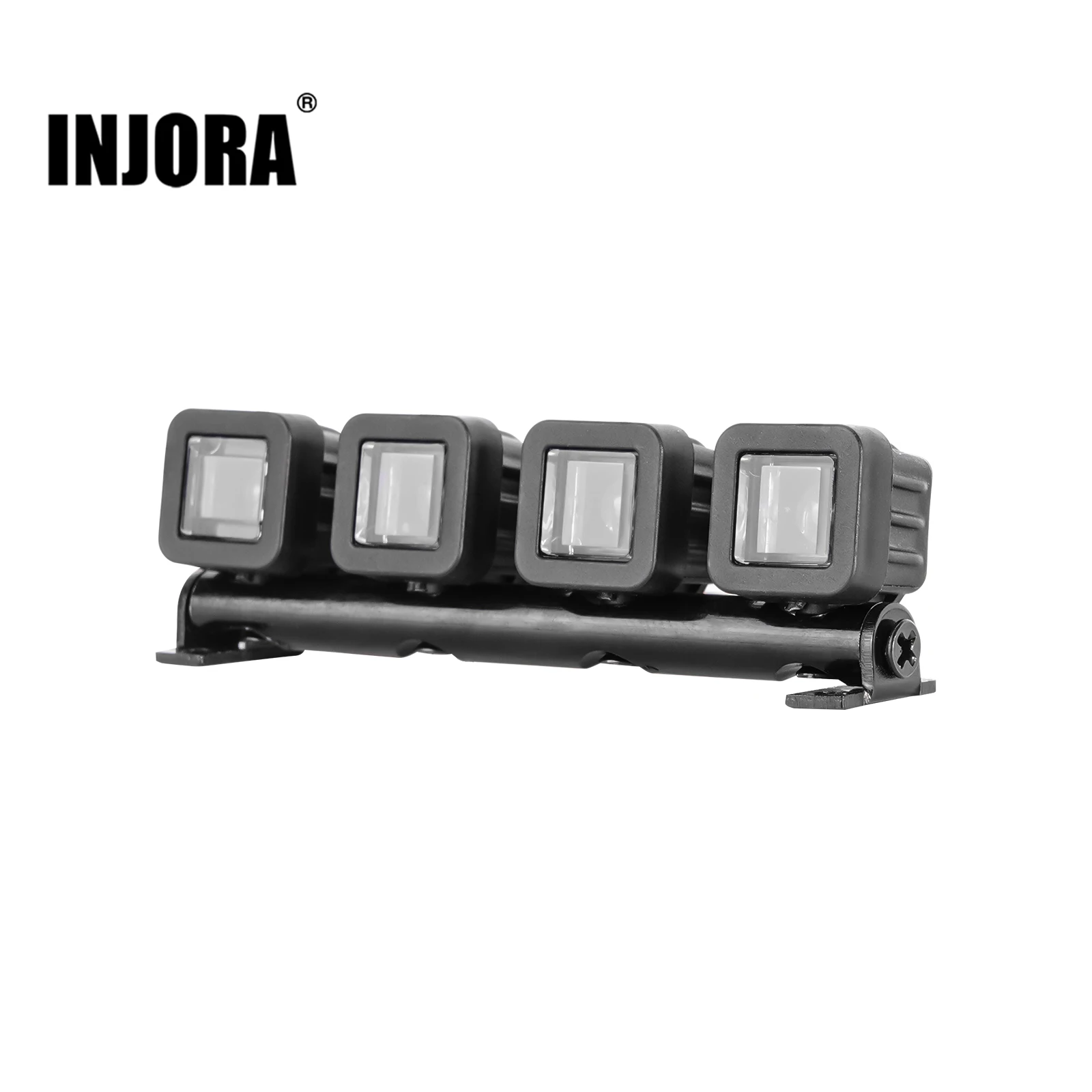 INJORA Round Square Spotlights Roof Light for 1/18 RC Crawler TRX4M Defender Upgrade (4M-31)