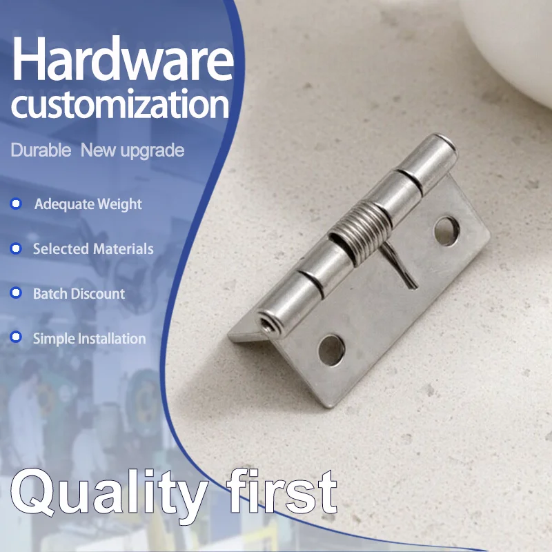 10pcs 1.5-Inch 304 Stainless Steel Spring Hinges for Industrial Electrical Cabinet Doors And Mechanical Equipment