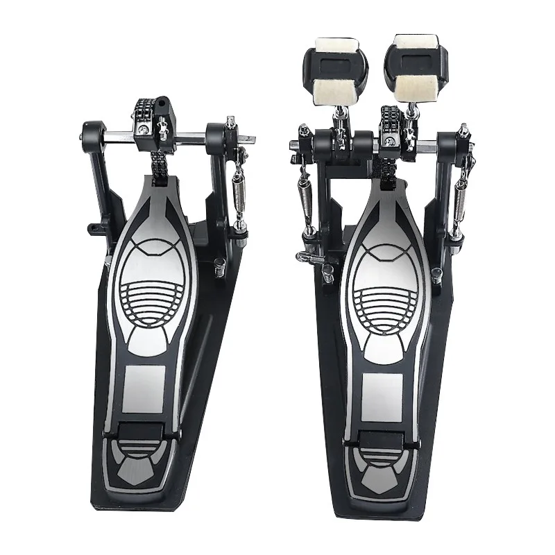 Drum Pedal Double Bass Drum Pedal, 2 Chain Cam for Jazz Drums, Durable and Smooth Operation, Professional Quality Foot Pedal
