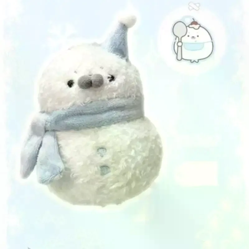 Lovely Cartoon Seal Snowman Doll Plush Pendant Simulation Ocean Seal Keychain Backpack Decor Christmas Birthday Gift