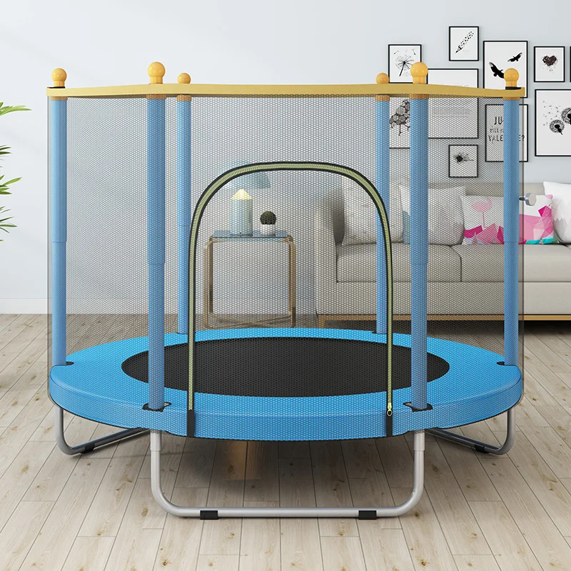 Indoor Kids Bounce Bed with Protective Net Family Kids Trampoline Home Mini Bounce Trampoline for Children Exercise Cross Border