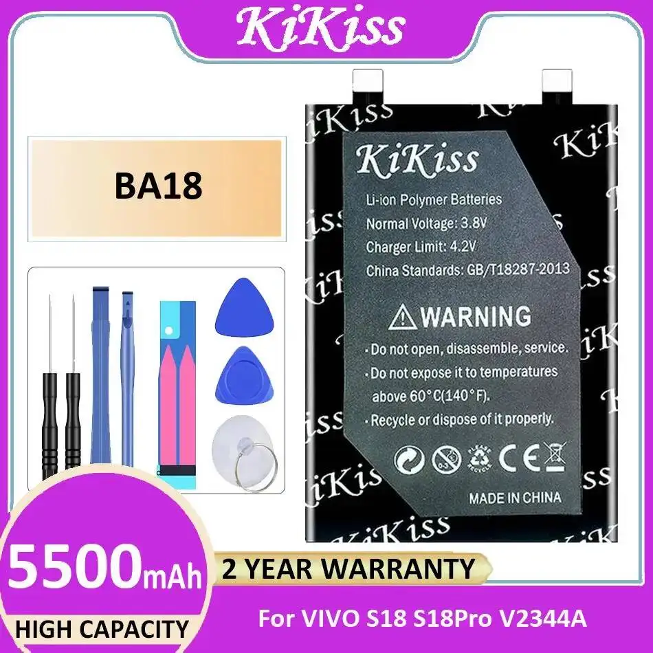 

Для Vivo S18 S18pro V2344A Аккумулятор мобильного телефона BA18 долговечный 5500 мАч