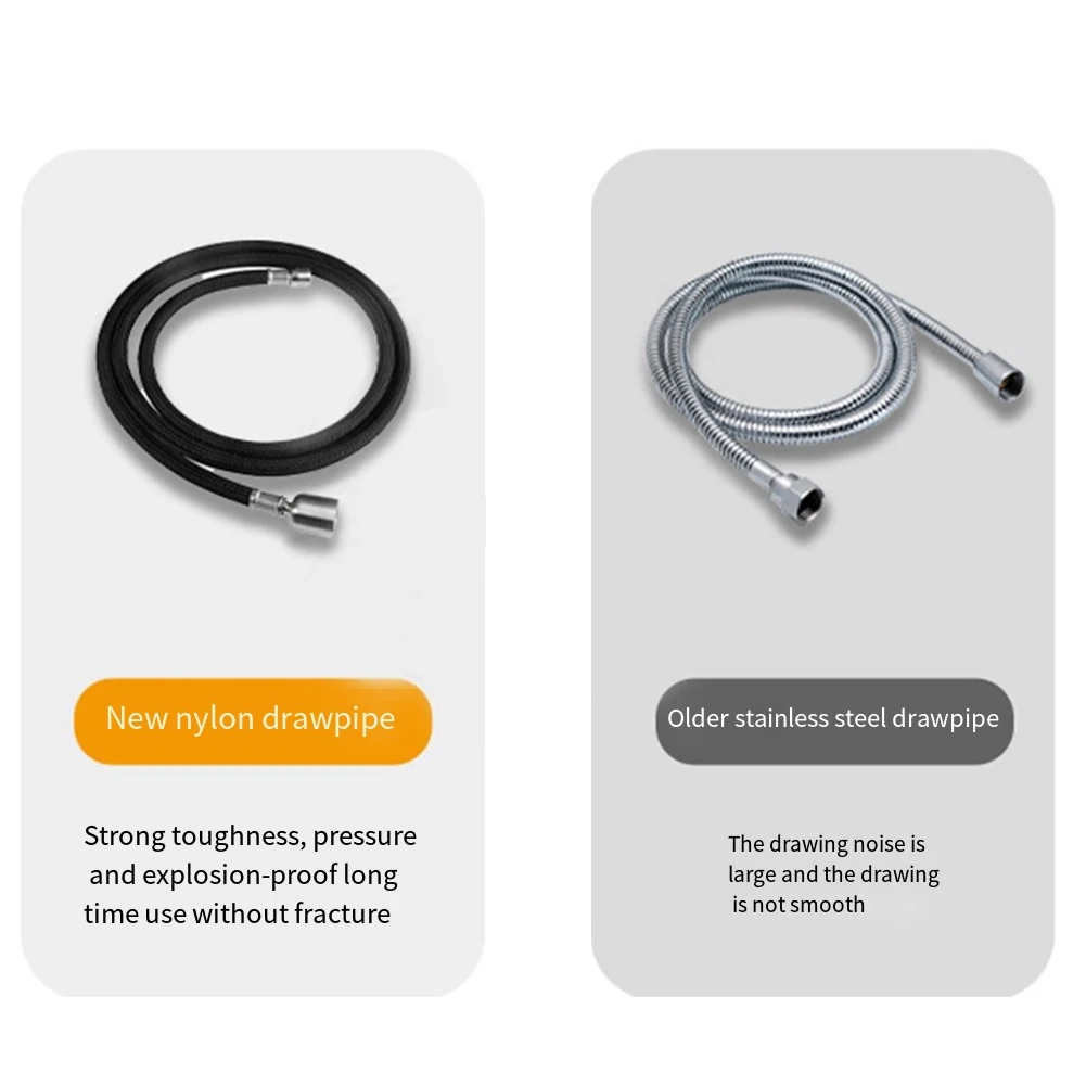 Kitchen Faucet Pull Out Faucet Hoses Nylon Pull-out Hose Tube Pull Down Sink Faucet Parts G1/2 Female Thread Kitchen Accessories