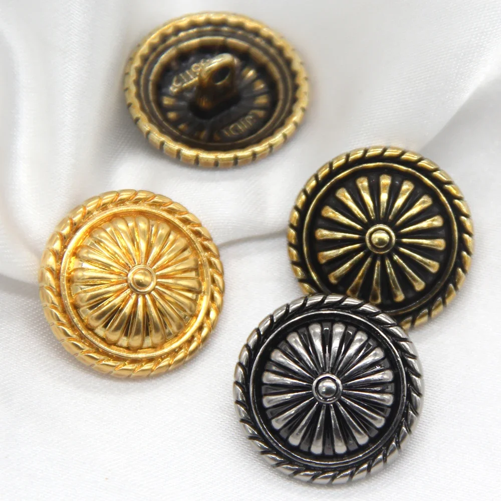 DOTOLLE Magritte Shape Metal Shank Buttons For Clothes Fashion Female Blouse Suit Bronze Handmade Decorations For Needlework