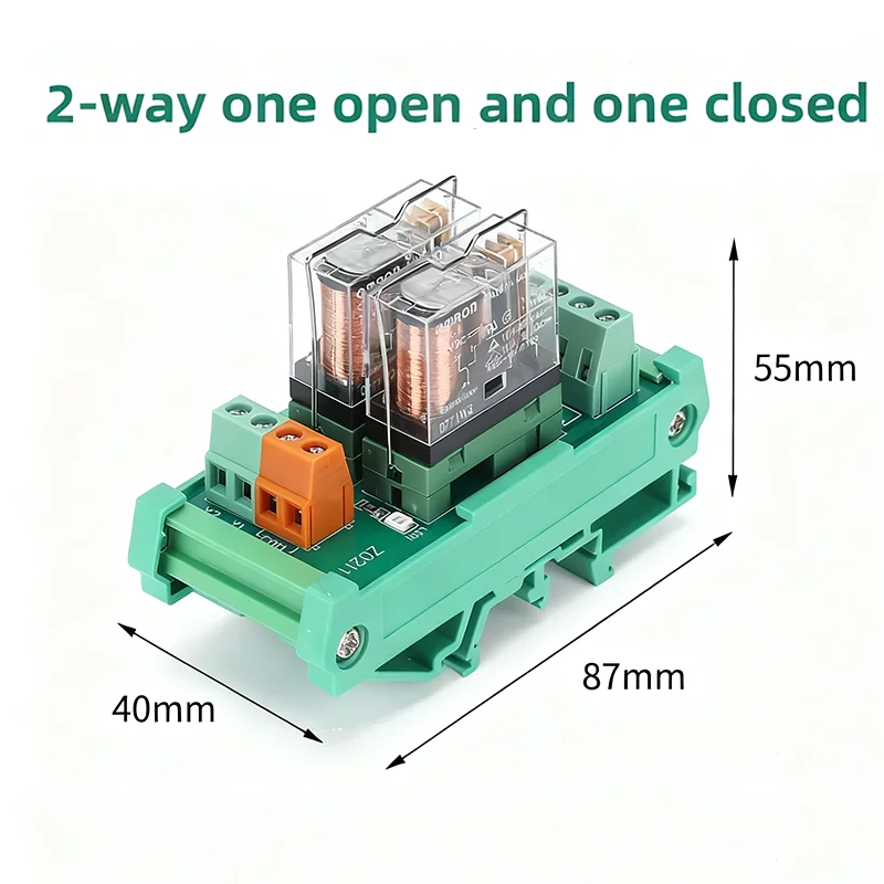 DIN Rail Mount AC/DC 12V 24V Control  2/4 Channel Relay Module 10Amp Pluggable Power Relay Module, G2R-1