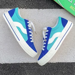 Casual women Designer Shoes Women Canvas Shoe Flats Breathable Lace-Up Mixed Colors Skateboard Shoes Hip Hop Lovers Sneakers