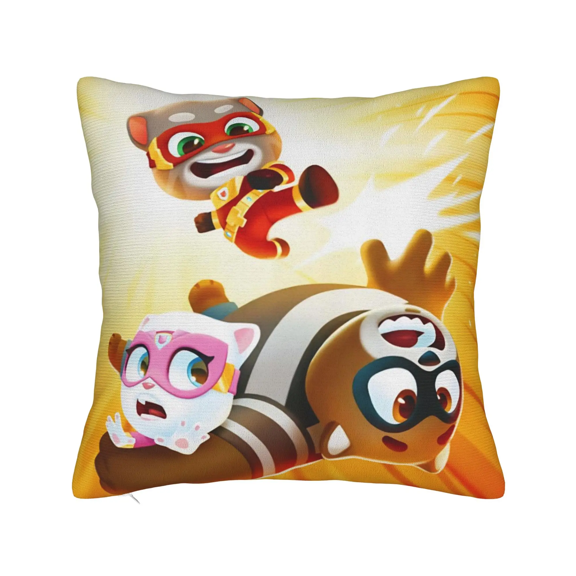 T-Talking T-Tom And F-Friends Pillowcase Accessories Soft Cushion Cover Decor  Throw Pillow Case Cover Bed Multi Size