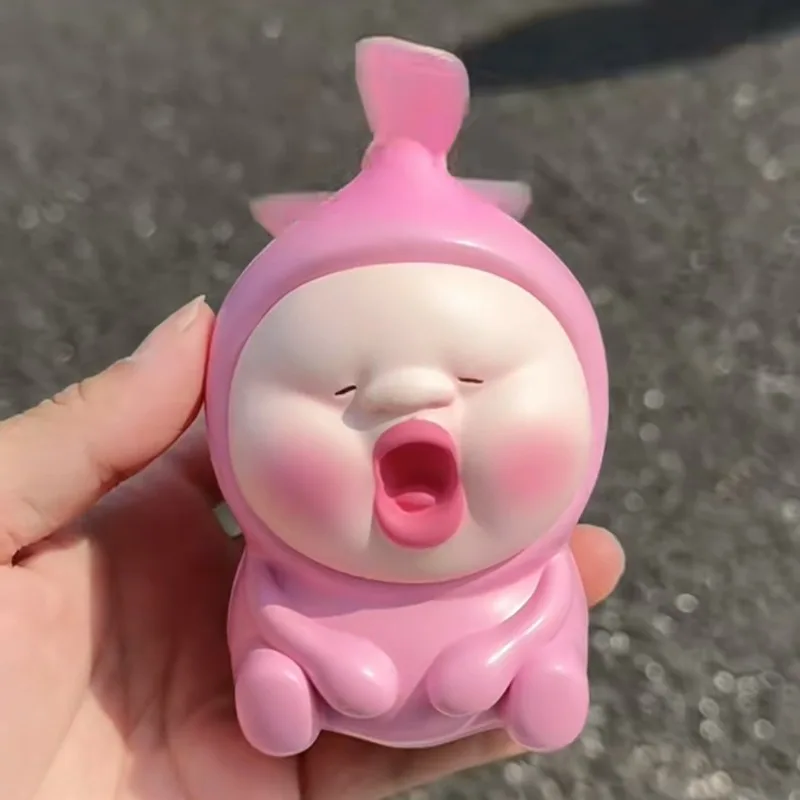 Kobito Doll Electric Mini Handheld Fan USB Charging Action Figure Table Ornaments Stress Release Fidget Toy Children Summer Gift