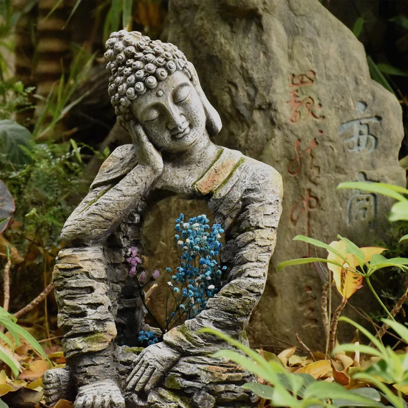 

Yard And Garden Home Decor Decorative Figures Crafts Zen Buddha Flowerpot Ornaments Outdoor Large Potted Buddha Sculpture Gifts