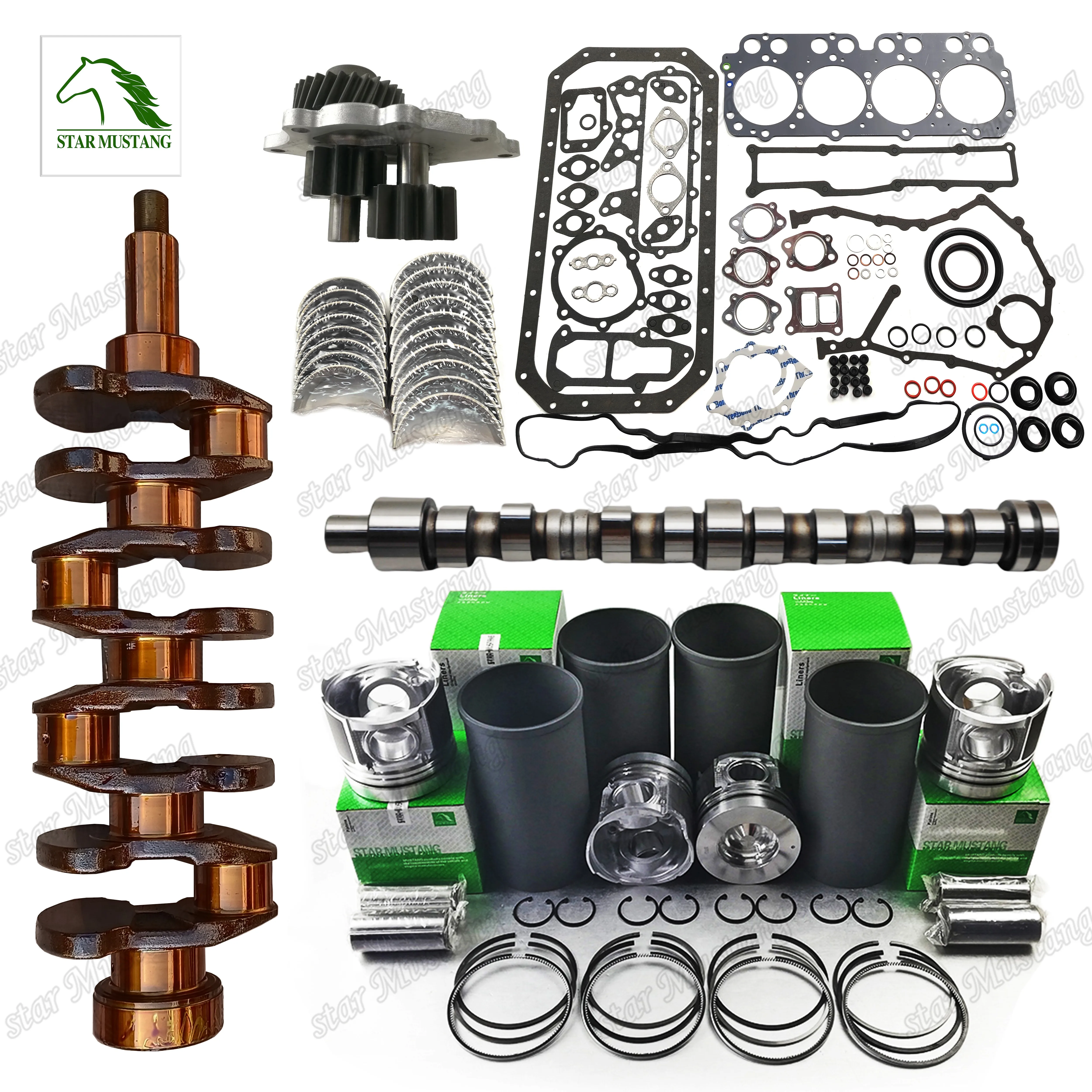 

For Hino Overhaul Repair Set N04C N04CT Cylinder Liner Kit 11467-1791 Piston 13216-E0010 Ring 13011-78220 Gasket Kit 04010-80930