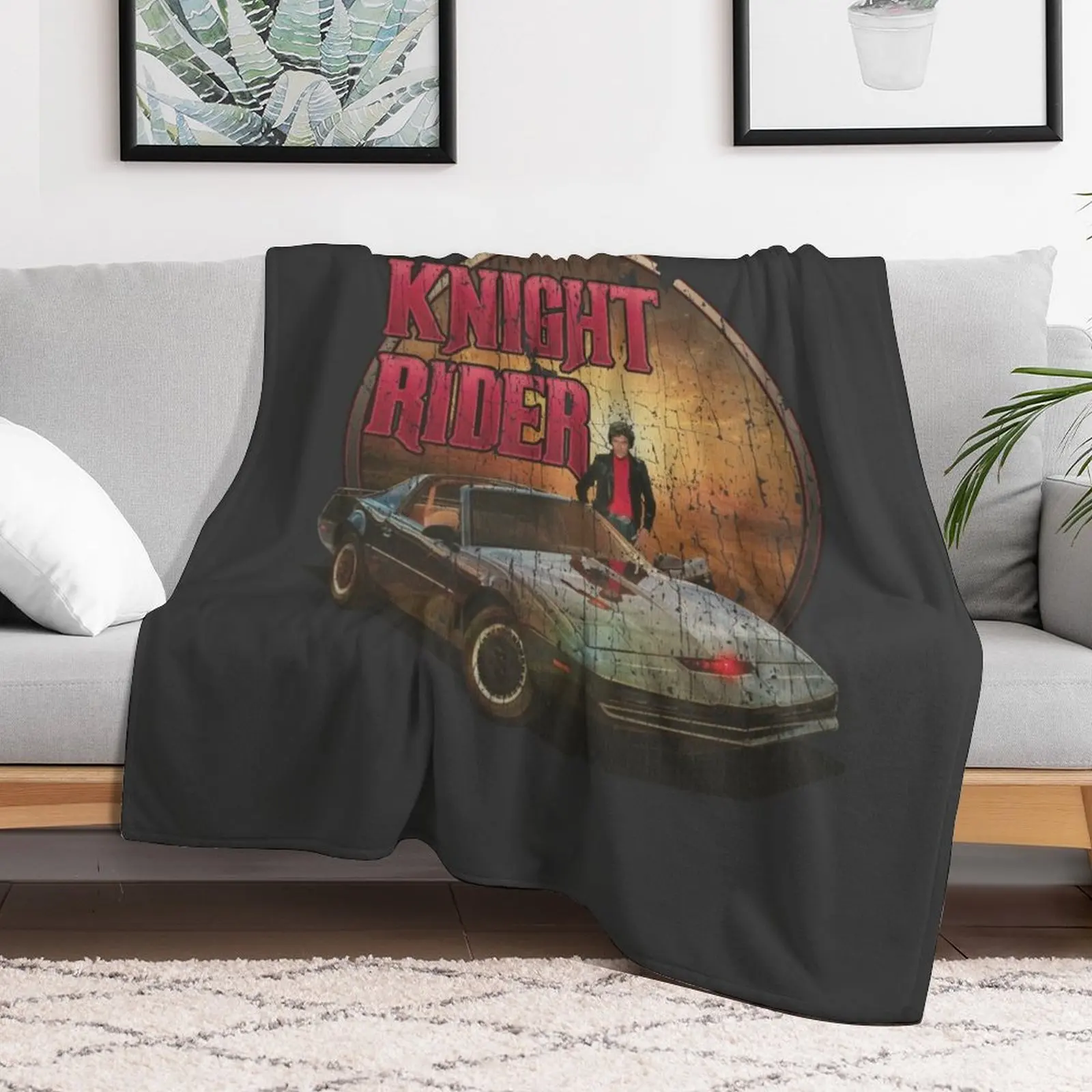 Knight Rider 1982 Throw Blanket Furry Large Soft Decoratives Blankets