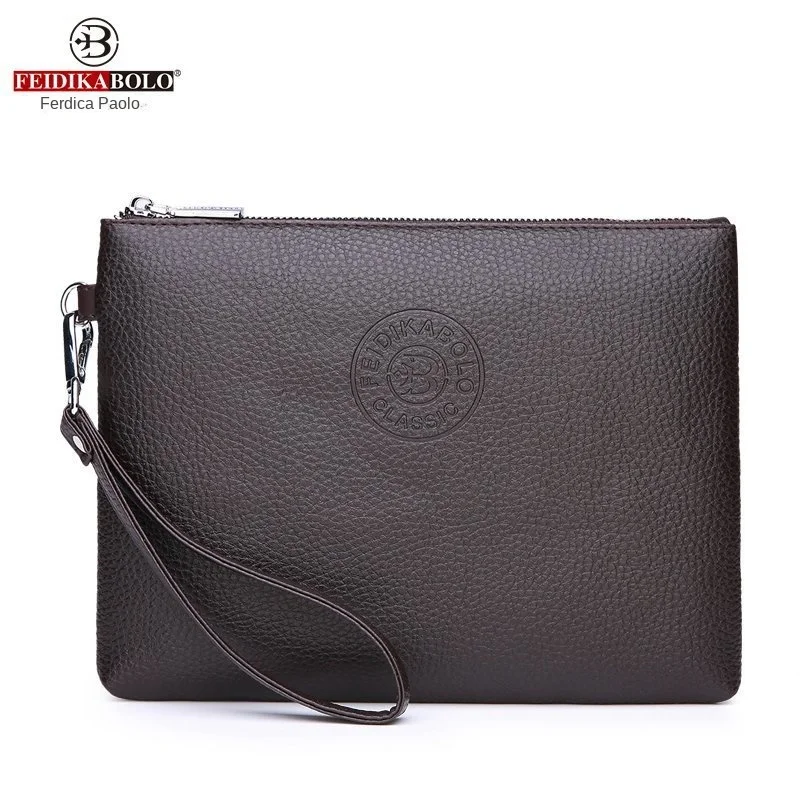 New Business Style Men's Clutch Large Wallet Soft PU Leather Male Wristlet Pack Bag Elegant Leisure Stylish Hand Bags Man Pouch