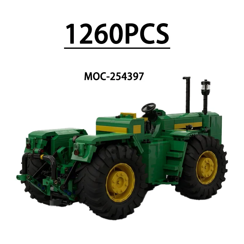 

MOC-254397 Конструктор-модель сельскохозяйственного трактора, 1260 деталей, развивающая игрушка для детей, подарок на День рождения, Рождество и Новый год