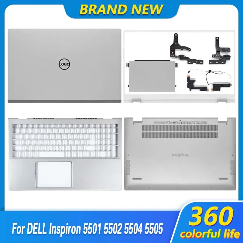 NEW For DELL Inspiron 5501 5502 5504 5505 Laptop LCD Back Cover Front Bezel Palmrest Bottom Cover Hinges Cable 0MCWHY 15.6 Inch