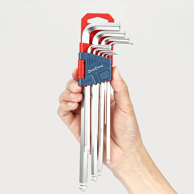 9PCS Metric Hex Key Set 1.5-10mm Long Arm Ball End CR-V Allen Wrench Kit Chrome Vanadium Professional Tool