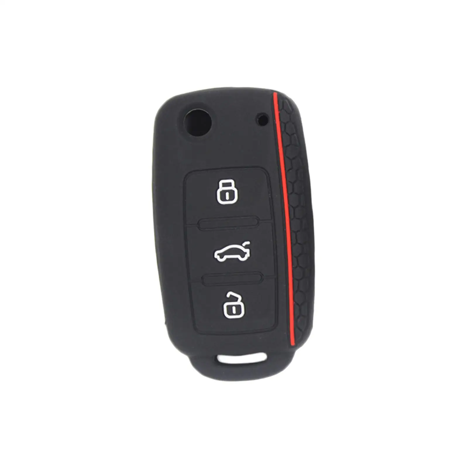 Car Remote Key Fob Cover Jacket Protector Silicone Textured Key Sleeve for VW Phaeton and Tiguan