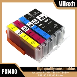 vilaxh PGI480 CLI480 PGI-480 CLI-481 compatible Ink Cartridge For Canon TS6140 TS8140 TS9140 inkjet printer PGI 480 CLI480