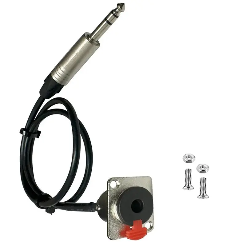 -[A51I Digital]Professional 6.35Mm 1/4Inch Panel Mount Cable, Female To Male For Pro Audio D-Type Installations