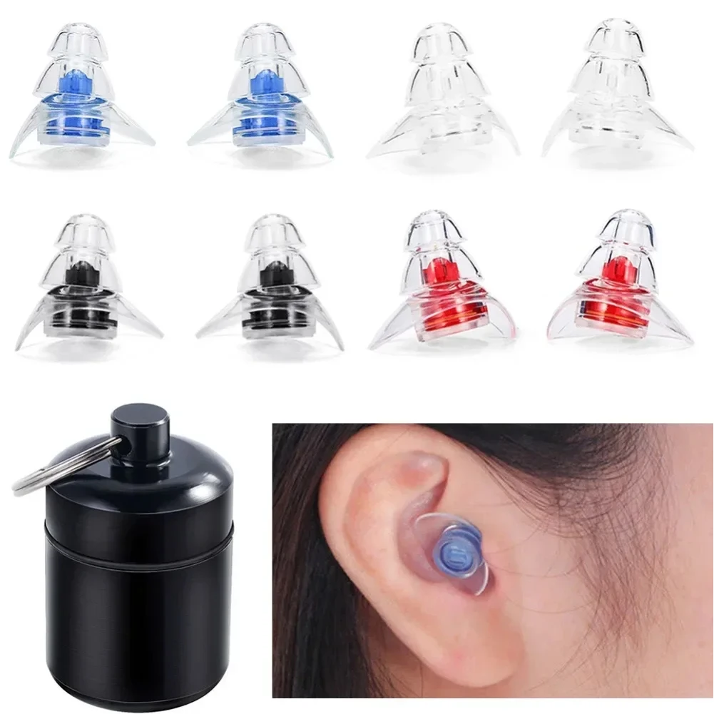 Soft Silicone Ear Plugs Hearing Protection Reusable Music Earplugs Noise Reduction Ear Protector For Sleep DJ Bar Bands Sport