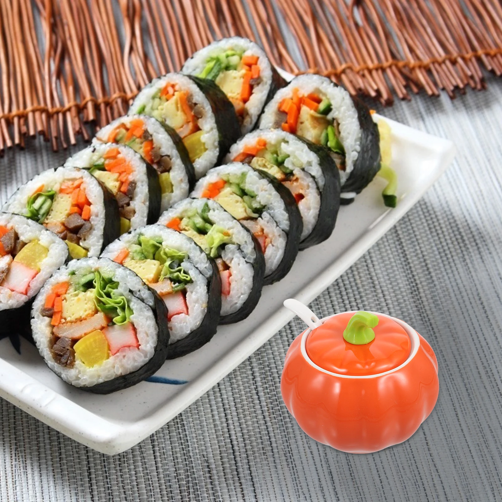 

Банка для хранения тыквенных специй, коробка для апельсиновых приправ для соли, перца, порошка чили, многофункциональный контейнер для приправ, кухонные принадлежности