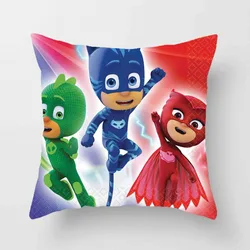 PJ Mask Pillowslip Cartoon Print Classic Anime Figures Catboy Gekko Plush Pillowcase 45*45cm Home Décor Suitable for Sofas