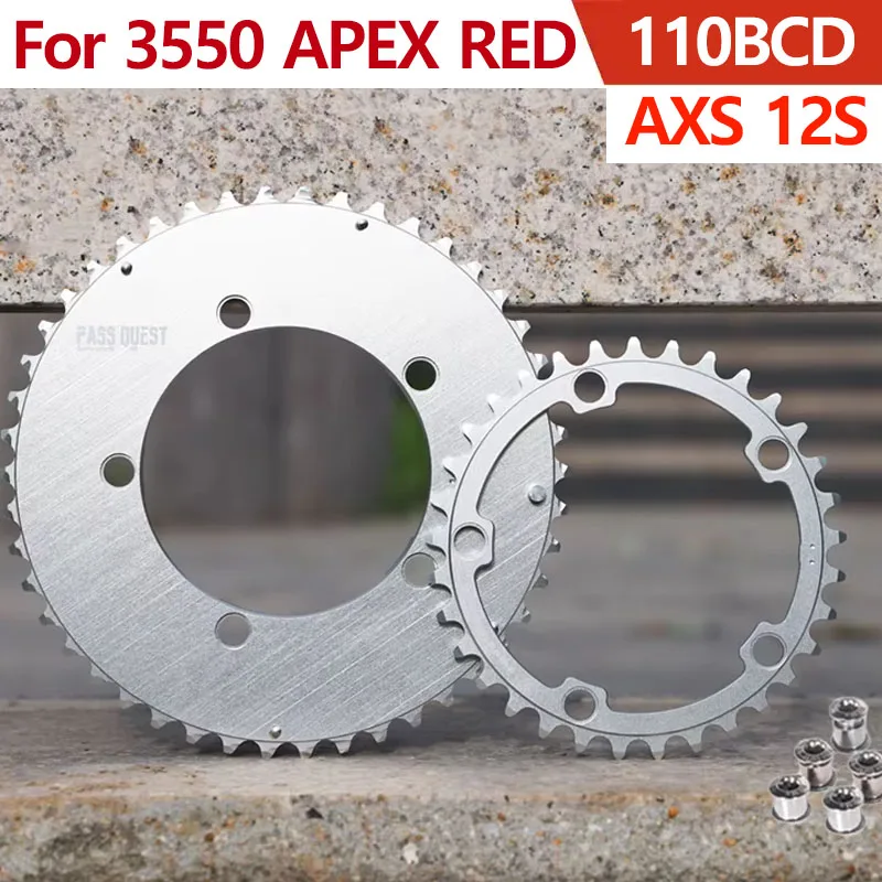 

Корона Bcd 110 5 отверстий для Sram 3550 Apex Red Aero Silver 110bcd 5 болтов шоссейного велосипеда с двойным кольцом цепи 12 скоростей звездочки